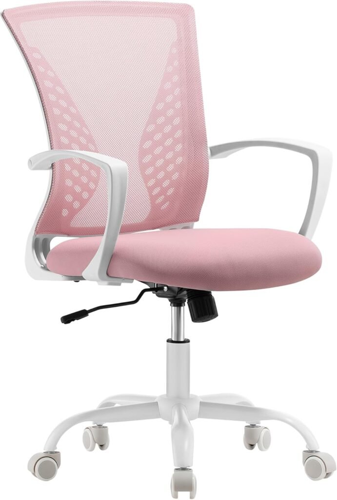 silla estudiante rosa ergonomica
