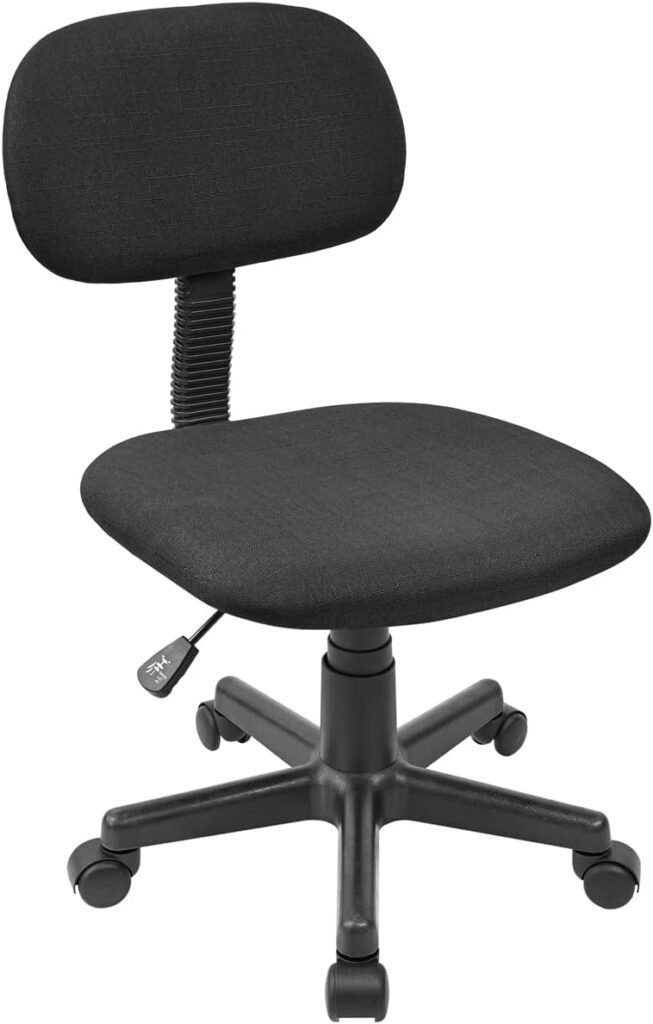 silla estudiante negra acolchada